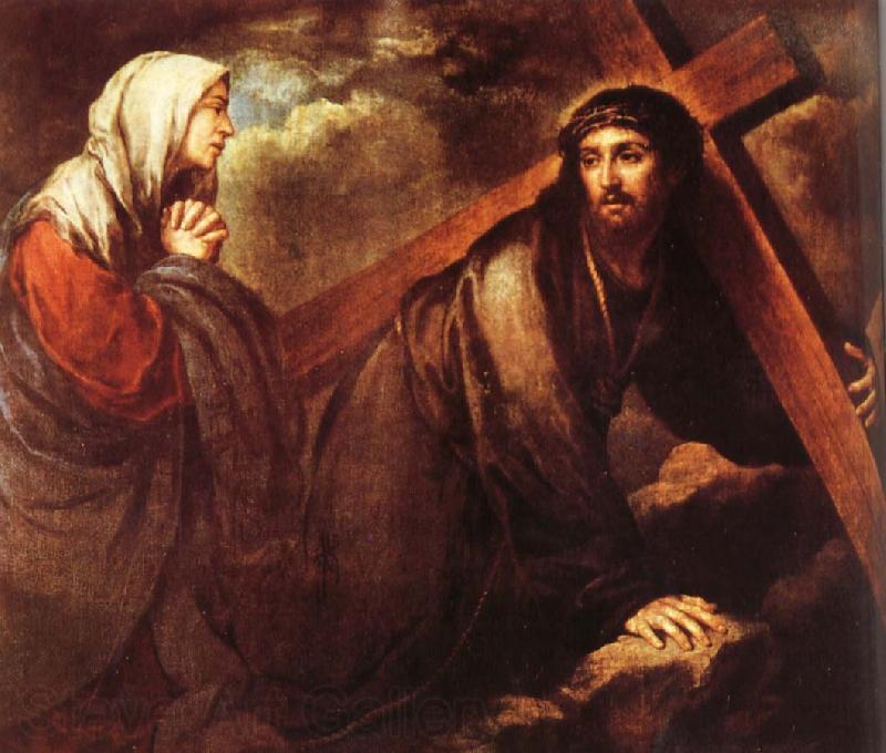 Bartolome Esteban Murillo Jesus bearing a cross Norge oil painting art